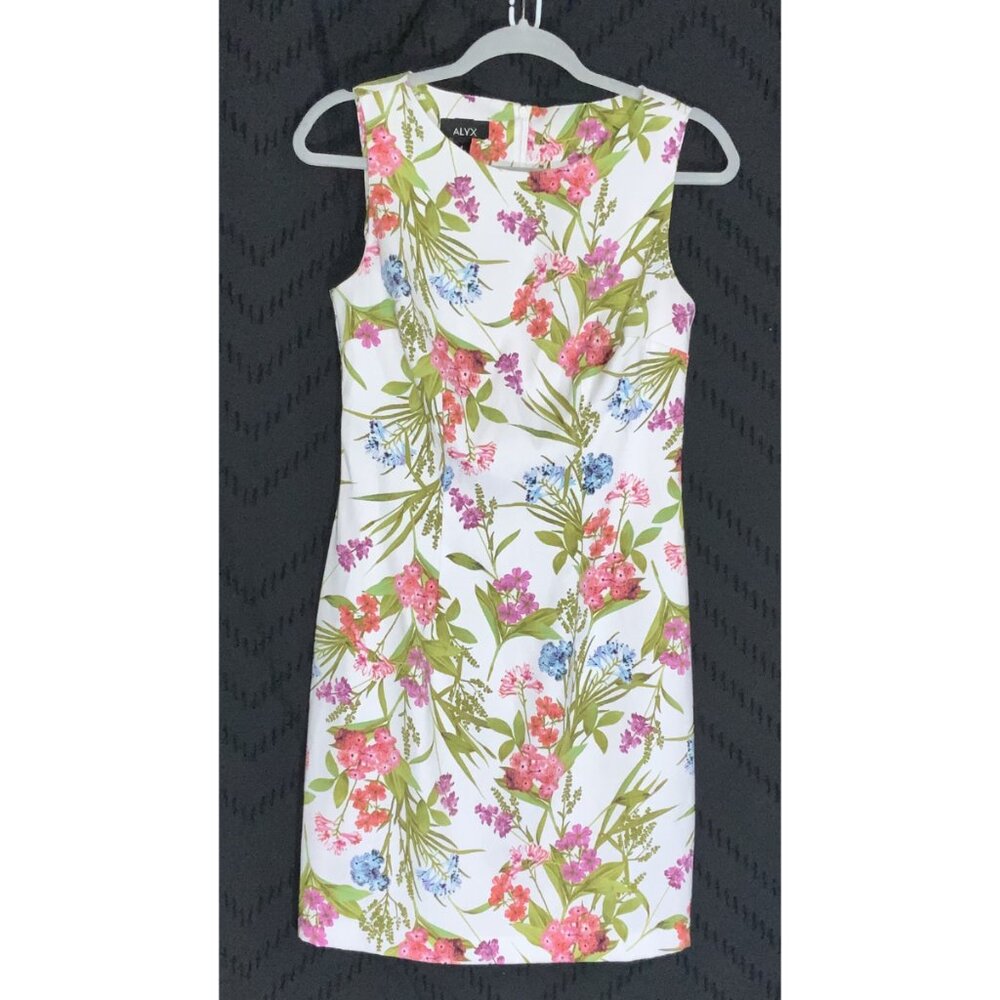 🎉ALYX Floral Sleeveless Sheath Dress - Size 4 - Multi-Color Botanical Print
